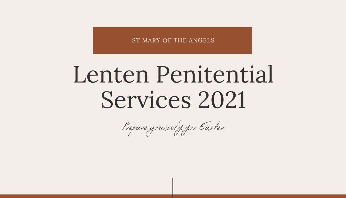 Lenten Penitential Services 2021